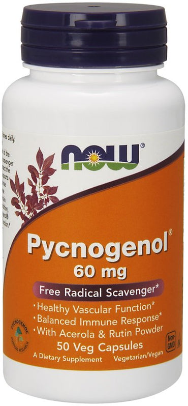NOW Foods, Pycnogenol with Acerola & Rutin Powder, 60mg - 50 vcaps