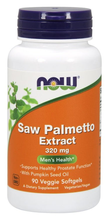 NOW Foods, Saw Palmetto Extract with Pumpkin Seed Oil, 320mg - 90 veggie softgels