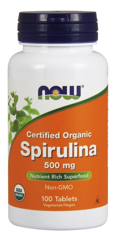 NOW Foods, Spirulina Organic, 500mg - 100 tabs