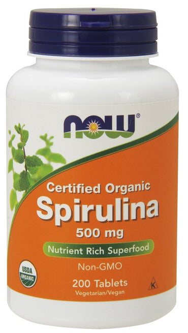 NOW Foods, Spirulina Organic, 500mg - 200 tabs