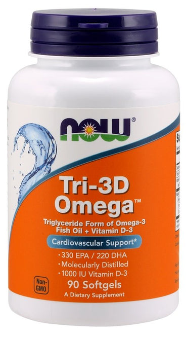 NOW Foods, Tri-3D Omega - 90 softgels