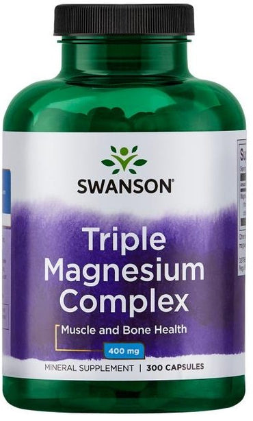 Swanson, Triple Magnesium Complex, 400mg - 300 caps