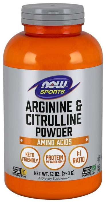 NOW Foods, Arginine & Citrulline, Powder - 340g