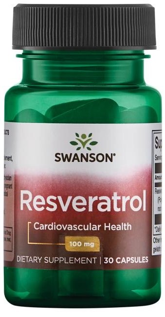 Swanson, Resveratrol, 100mg - 30 caps