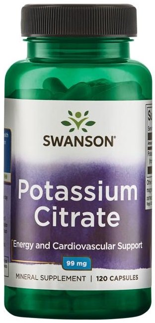 Swanson, Potassium Citrate, 99mg - 120 caps
