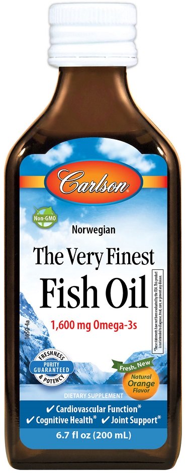 Carlson Labs, The Very Finest Fish Oil, Natural Lemon - 200 ml.