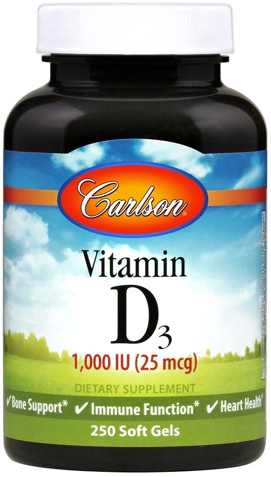 Carlson Labs, Vitamin D3, 1000 IU - 250 softgels