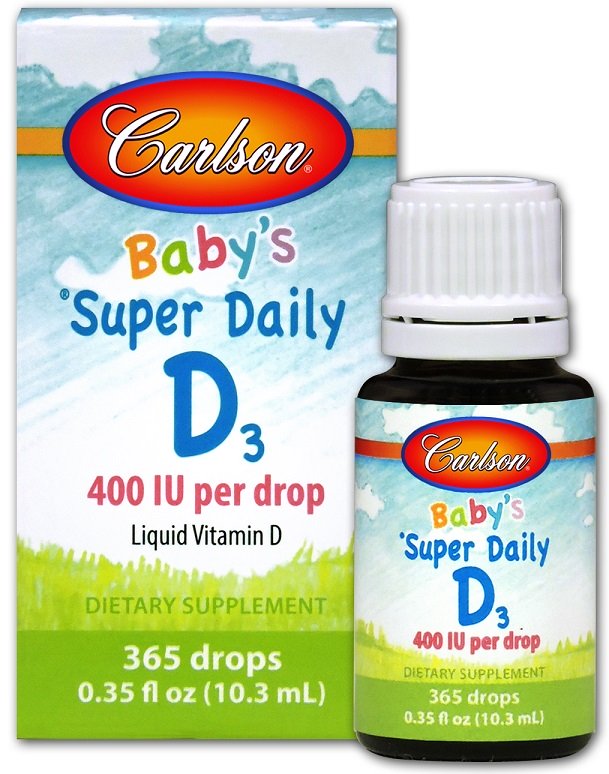 Carlson Labs, Baby's Super Daily D3, 400 IU - 10 ml.