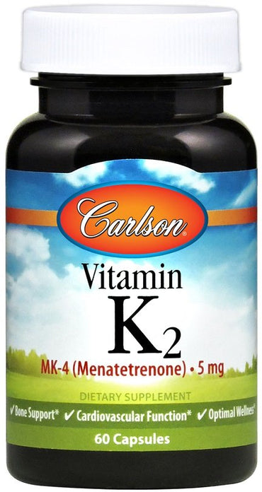 Carlson Labs, Vitamin K2 MK-4, 5mg - 60 caps