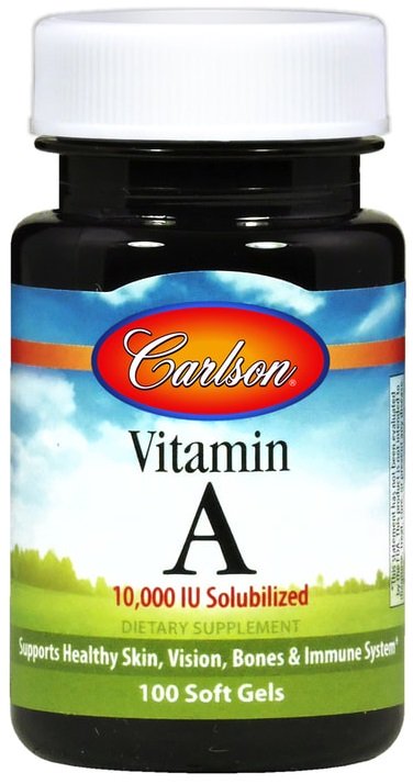 Carlson Labs, Vitamin A Solubilized, 10 000 IU - 100 softgels