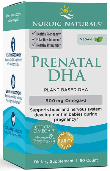 Nordic Naturals, Prenatal DHA Vegan, 500mg - 60 softgels