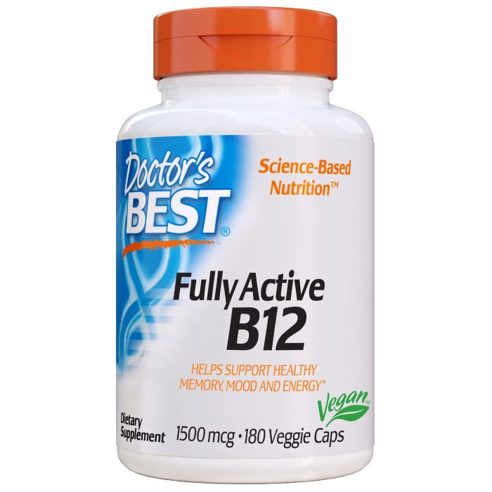 Doctor's Best, Fully Active B12, 1500mcg - 180 vcaps