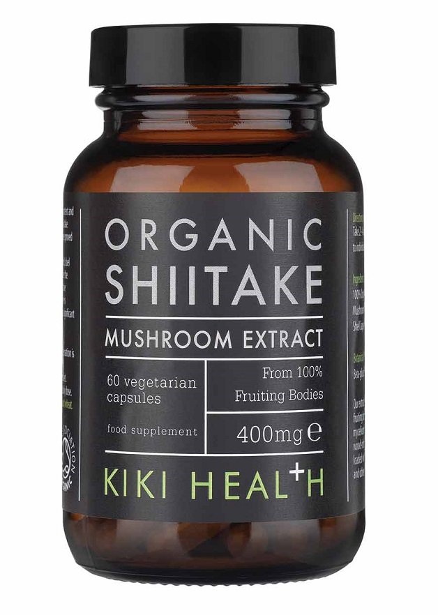 KIKI Health, Shiitake Extract Organic, 400mg - 60 vcaps