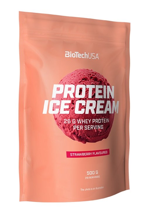 BioTechUSA, Protein Ice Cream, Strawberry - 500g