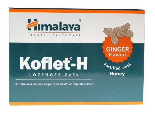Himalaya, Koflet-H, Ginger - 12 lozenges