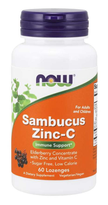 NOW Foods, Sambucus Zinc-C - 60 lozenges