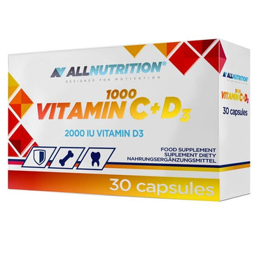 Allnutrition, Vitamin C 1000 + D3 - 30 caps