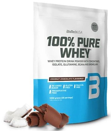BioTechUSA, 100% Pure Whey, Coconut Chocolate - 1000g