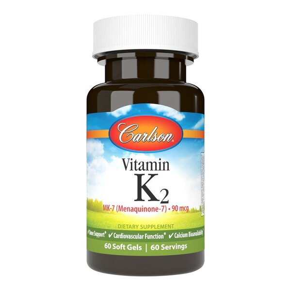 Carlson Labs, Vitamin K2 MK-7, 90mcg - 60 softgels