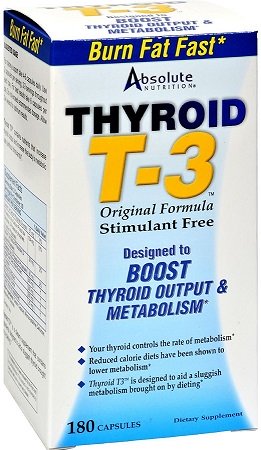 Absolute Nutrition, Thyroid T3 - 180 caps