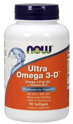 NOW Foods, Ultra Omega 3-D with Vitamin D-3 - 90 softgels