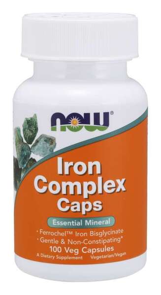 NOW Foods, Iron Complex Caps - 100 vcaps