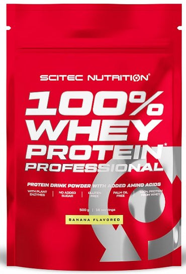 SciTec, 100% Whey Protein Professional, Banana - 500g