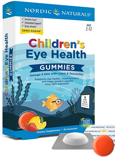 Nordic Naturals, Children's Eye Health, Strawberry Lemonade - 30 gummies