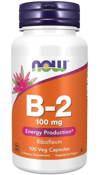 NOW Foods, Vitamin B-2 Riboflavin, 100mg - 100 vcaps