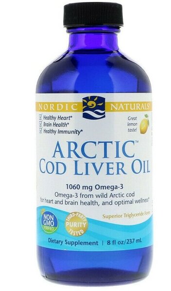 Nordic Naturals, Arctic Cod Liver Oil, 1060mg Lemon - 237 ml.