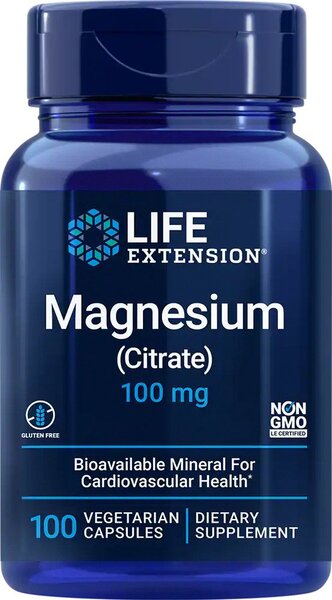 Life Extension, Magnesium (Citrate), 100mg - 100 vcaps
