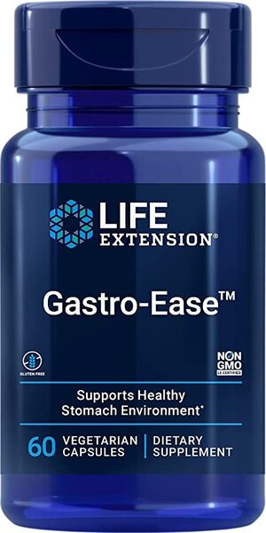 Life extension, gastro-ease - 60 cápsulas vegetarianas