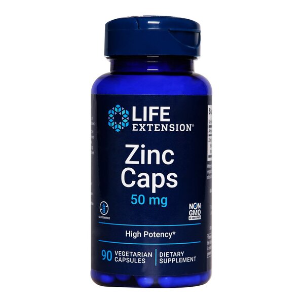 Life Extension, Zinc Caps, 50mg - 90 vcaps