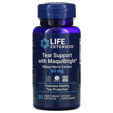Life Extension, Tear Support with MaquiBright (Maqui Berry Extract), 60mg - 30 vcaps