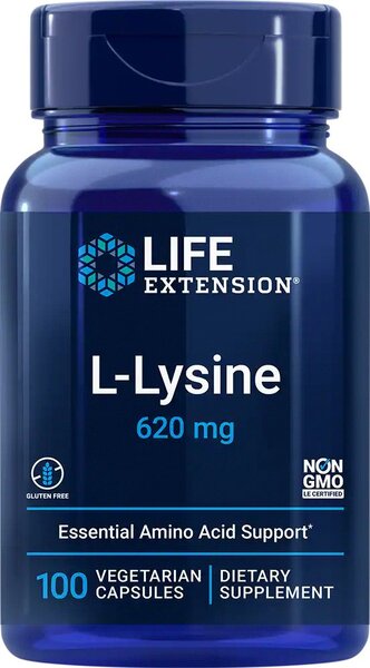Life Extension, L-Lysine, 620mg - 100 vcaps