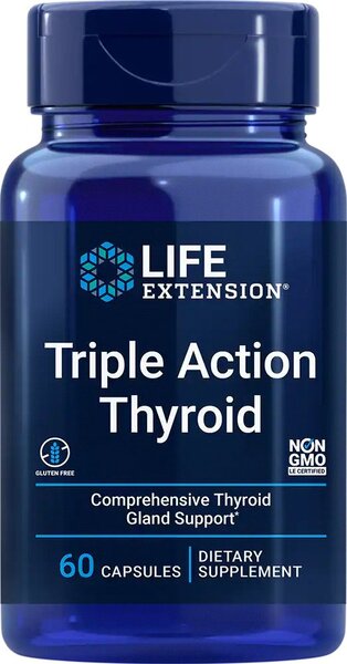 Life Extension, Triple Action Thyroid - 60 caps