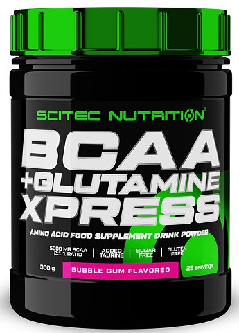 SciTec, BCAA + Glutamine XPress, Bubble Gum - 300g