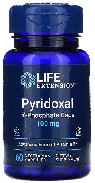 Life Extension, Pyridoxal 5'-Phosphate Caps, 100mg - 60 vcaps