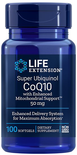 Life Extension, Super Ubiquinol CoQ10 with Enhanced Mitochondrial Support, 50mg - 100 softgels