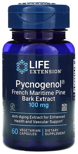 Life Extension, Pycnogenol French Maritime Pine Bark Extract, 100mg - 60 vcaps