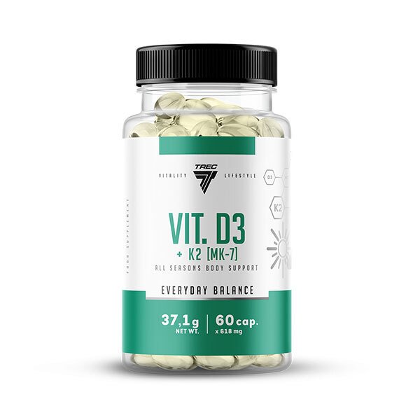 Trec Nutrition, Vit D3 + K2 MK-7 - 60 caps