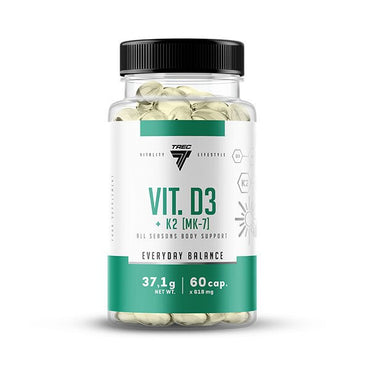Trec Nutrition, Vit D3 + K2 MK-7 - 60 kapsler