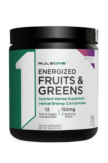 Rule One, Energized Fruits & Greens, Mixed Berry - 163g