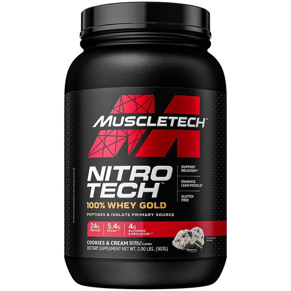 MuscleTech, Nitro-Tech 100% Whey Gold, Cookies & Cream (EAN 631656710441) - 907g