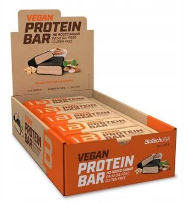 BioTechUSA, Vegan Protein Bar, Peanut Butter - 20 x 50g