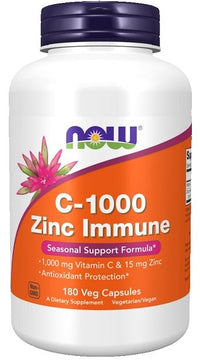 NOW Foods, C-1000 Zinc Immune - 180 vcaps
