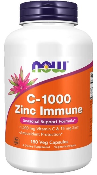 NOW Foods, C-1000 Zinc Immune - 180 vcaps
