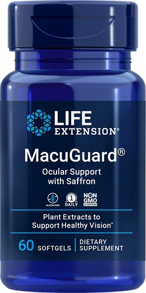 Life Extension, MacuGuard Ocular Support with Saffron - 60 softgels