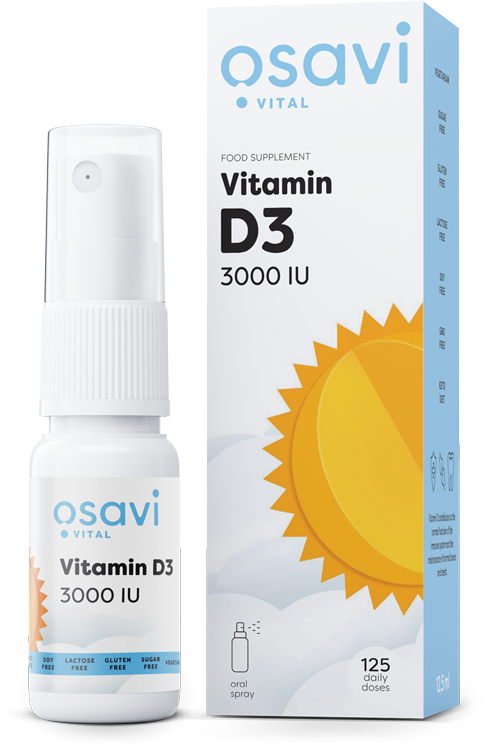 Osavi, Vitamin D3 Oral Spray, 3000IU - 12.5 ml.