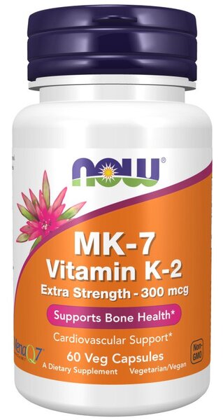 NOW Foods, MK-7 Vitamin K-2, 300mcg Extra Strength - 60 vcaps